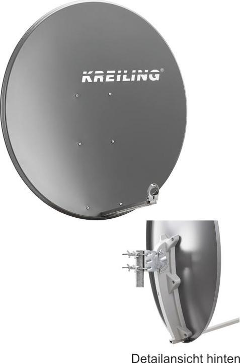 Image du produit Kreiling KR AE 100 MULTI - 12.75 GHz - 40,9 dBi - Gris - Acier galvanisé (Antenne plate, 40.90 dB, UKW / MW / LW)