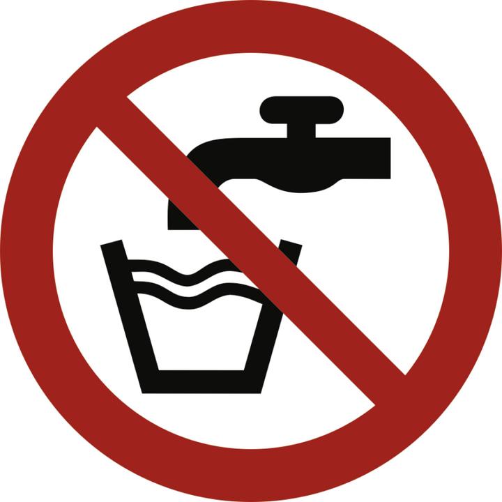Produktbild Moravia Verbotszeichen Kein Trinkwasser Aluminium, Ø 100 mm