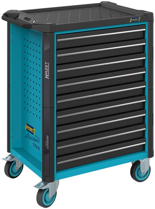 Produktbild HAZET Werkstattwagen Assistent 179N-9 ∙ Schubladen, flach: 9 x 81 x 522 x 398 mm