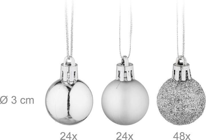 Actual product image Relaxdays Christmas baubles set (96 -part)