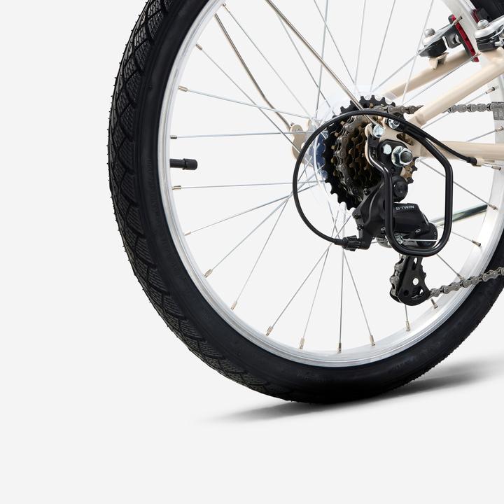 Actual product image Btwin Kinderfahrrad Trekkingrad 20 Zoll Riverside 500 beige (20")