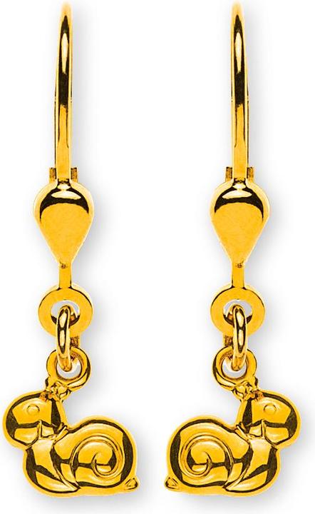 Immagine prodotto Muau Orecchino lumaca oro giallo 750 brisur 24mm (Oro rosa, Argento, Oro bianco, Giallo oro)