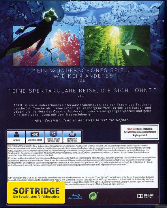 Image du produit 505 Games Abzù (PS4, DE)
