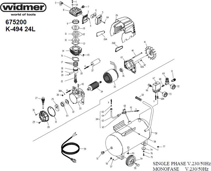 Produktbild Rockair Kompressor K-494 (24 l)