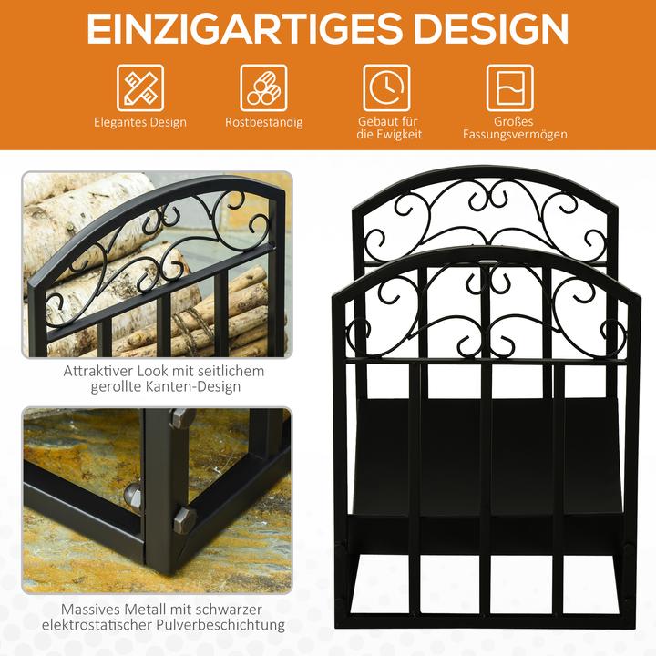 Produktbild Outsunny Kaminholzregal für 60 kg (60.5 x 36 x 46.5 cm)