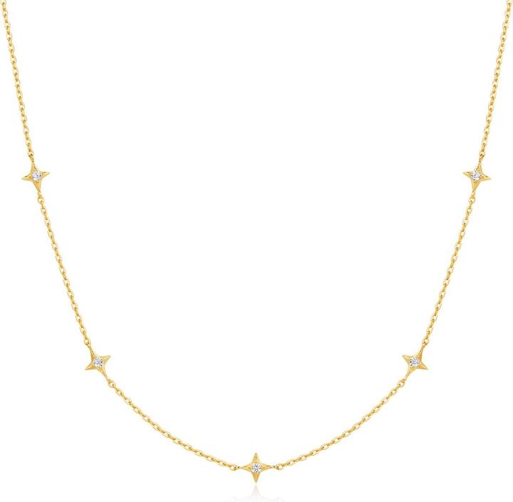 Ania Haie Gold Stars Station Halskette (925 Silber)