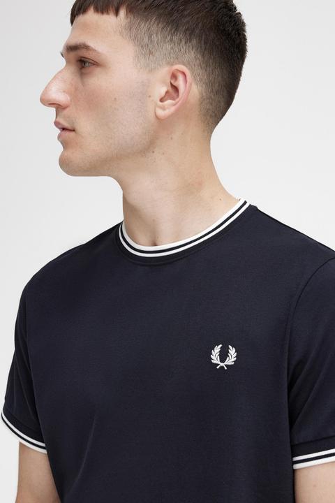 Immagine prodotto Fred Perry Maglietta con doppia punta nera (XL)