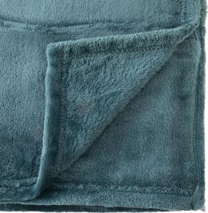 Actual product image Atmosphera Plaid range 150X200Cm Petrol Poly. 100% Recycled (150 x 200 cm)