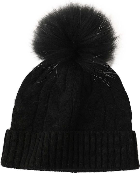 Actual product image Bellemere Beanie Soft Cable Knit Cashmere