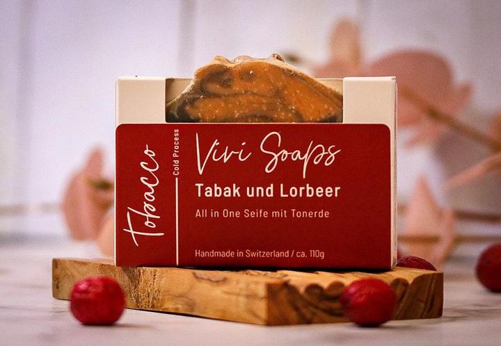 Vivi Soaps Tobacco - Seife Tabak und Lorbeer Duft (Hartseife)