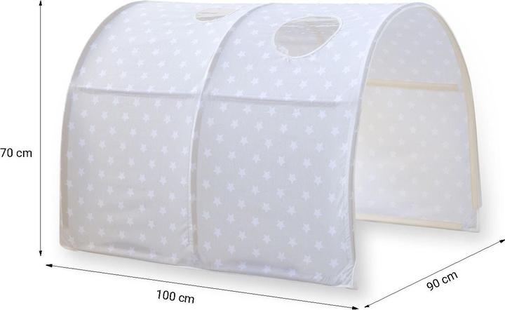Actual product image Floki24 Tunnel for bunk beds Bed tent Bed canopy Play tunnel Cave Cot - grey