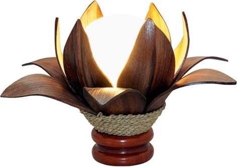 Image du produit Bekos Lampe de table "Fleur de lotus" en feuilles de cocotier (E27)