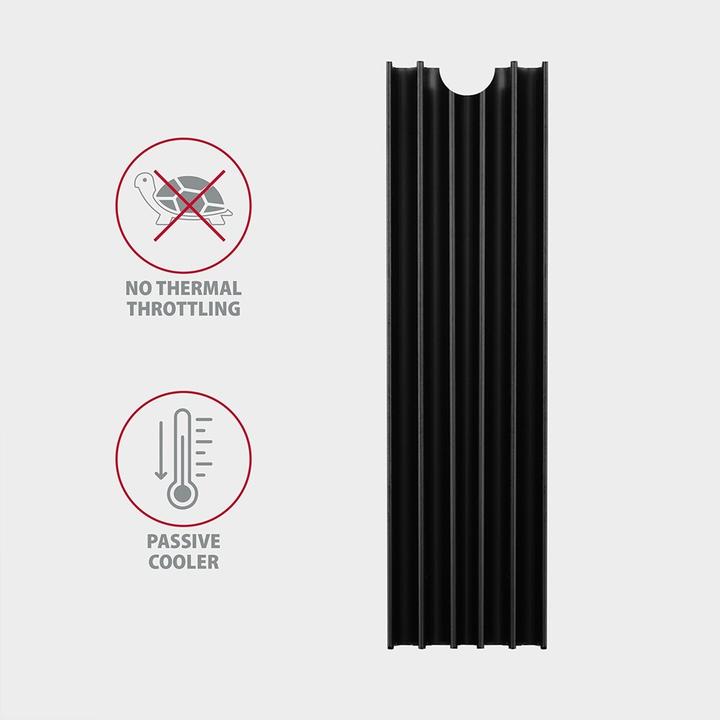 Produktbild Axagon CLR-M2L10 passiver M.2-SSD-Kühlkörper - 2280, 10 mm Höhe, Aluminium