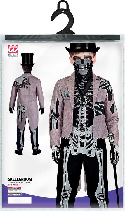 Produktbild Widmann Skelegroom Kinderkostüm Frack mit Weste, Hose, Maske (122, 128)