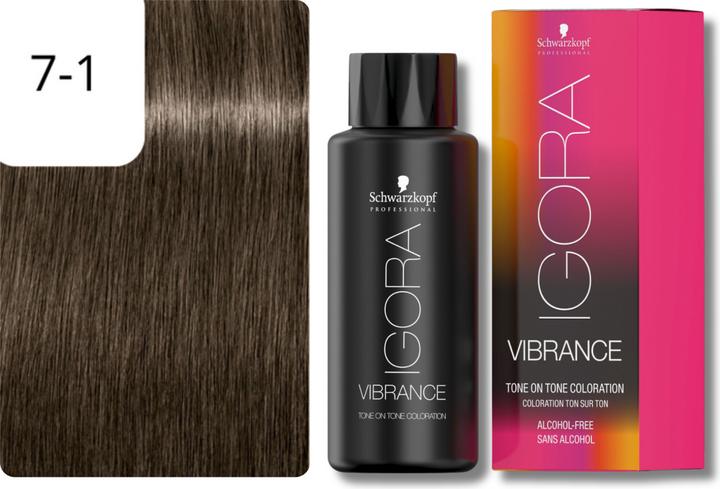 Produktbild Schwarzkopf Professional IGORA Vibrance Haartönung NEU (7-1 Mittelblond Cendré)