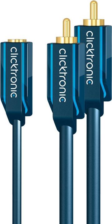 Actual product image clicktronic MP3 Y-Adapter (0.10 m, 3.5mm jack (AUX), Cinch)