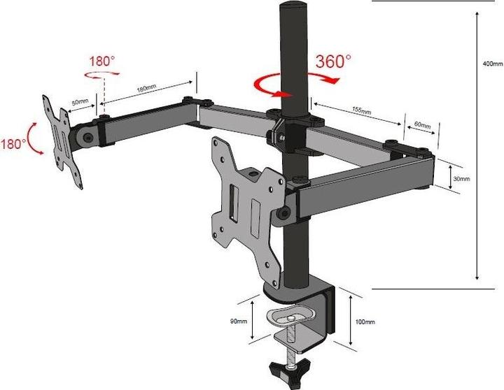 Immagine prodotto Lenovo ! Supporto per monitor -MO2 10-27 10kg VESA 100x100 (-MO2) (27")