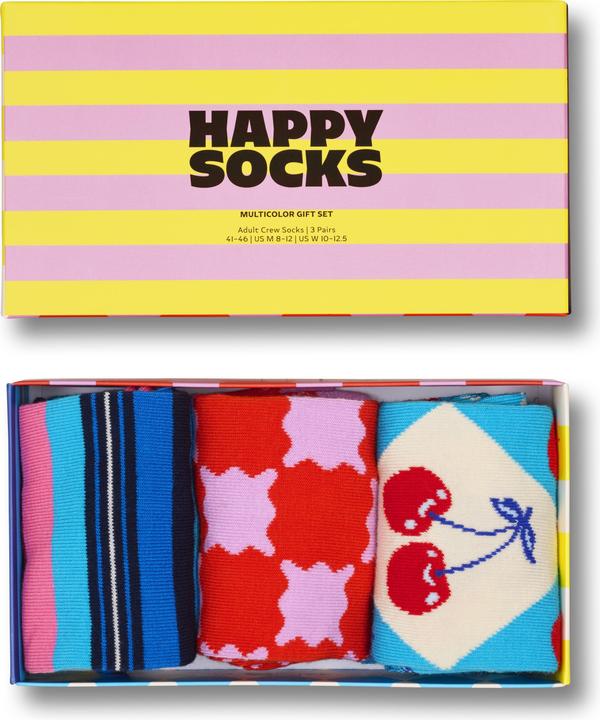 Actual product image Happy Socks Strümpfe CHECKS AND STRIPES Socken 3er Pack (pack of 3, 41 - 46)