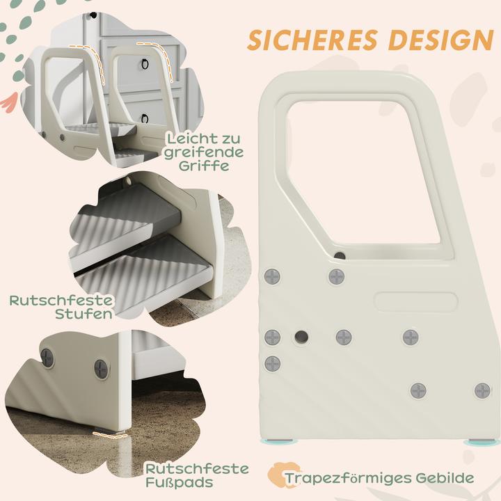 Produktbild Aiyaplay Kinder Tritthocker Kunststoff Grau
