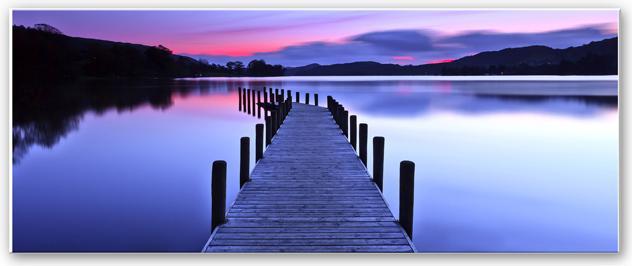 Actual product image Trenddeko Lake panorama (120 x 50 cm)