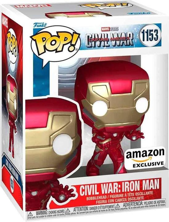 Image du produit Funko POP! Marvel : Civil War Build A Scene - Iron Man - Captain America 3 - Amazon Exclusive - Colle