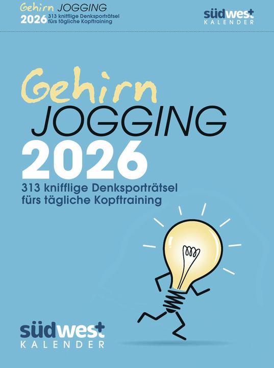 Produktbild Gehirnjogging 2026 - 313 knifflige Denksporträtsel fürs tägliche Kopftraining - Textabreisskalender (Deutsch, 2025)