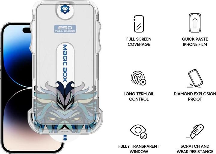 Produktbild Lito Panzerglas inkl. Installationstool iPhone X | XS (1 Stück, Apple iPhone XS, Apple iPhone X)