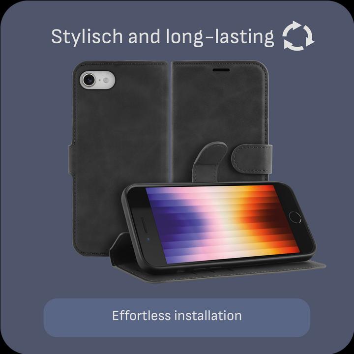 Actual product image Cazy Premium wallet case for iPhone SE 2022, magnetic wallet case, card slots, stand - (Apple iPhone SE (3rd Gen))