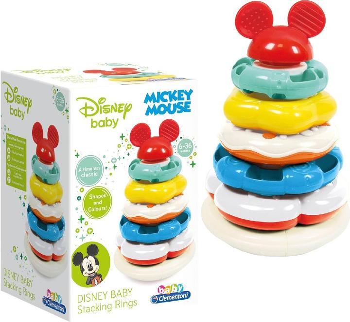 Actual product image Clementoni Mickey Mouse stacking rings (5 pieces)