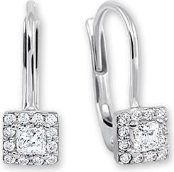 Brilio Gentle white gold earrings with crystals 745 239 001 00553 0700000