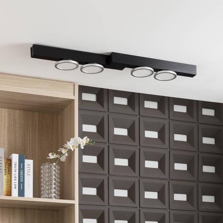 Actual product image Lucande Kellino ceiling light, 4-light, black (600 lm, GU10)