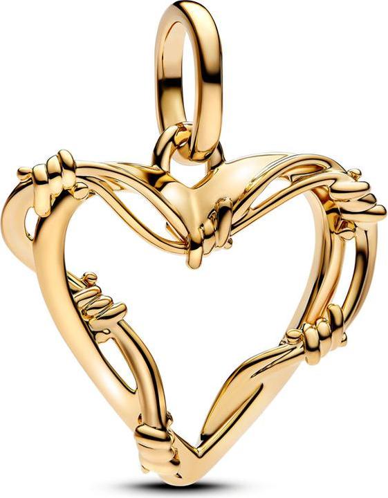 Image du produit Pandora Medallions Wire Heart dangle Charm (Plaqué or 14 carats)