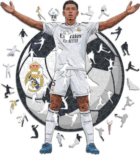 Iconic Jude Bellingham - Real Madrid - Holz Puzzle Grösse M (270 Teile) (270 Teile)