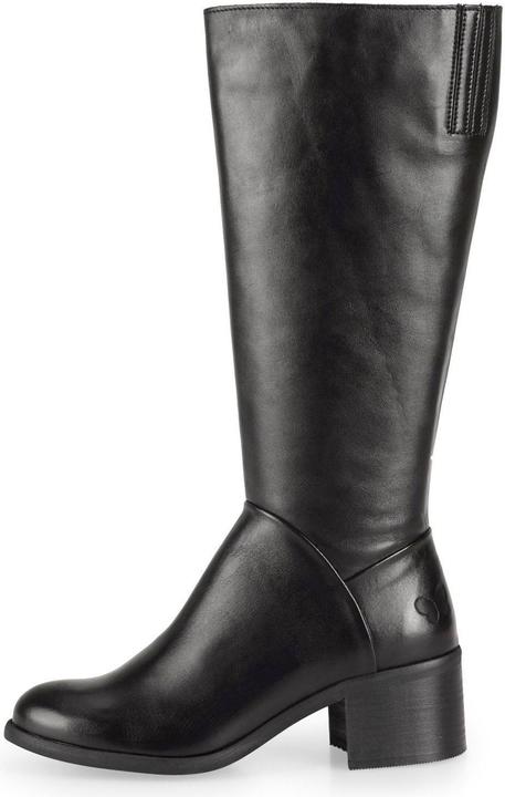 Actual product image Felmini MIRA D946 Stylish high boots with a low heel, made from genuine soft black leather. (39)
