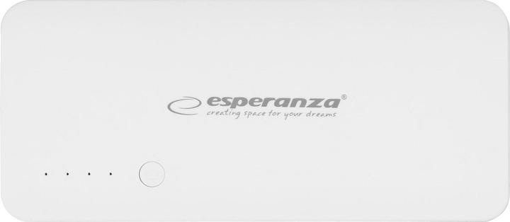 Actual product image Esperanza EMP106WE Radium - Gray - White - Universal - Rectangle - 8000 mAh - USB - 5 V (8000 mAh, 29.60 Wh)
