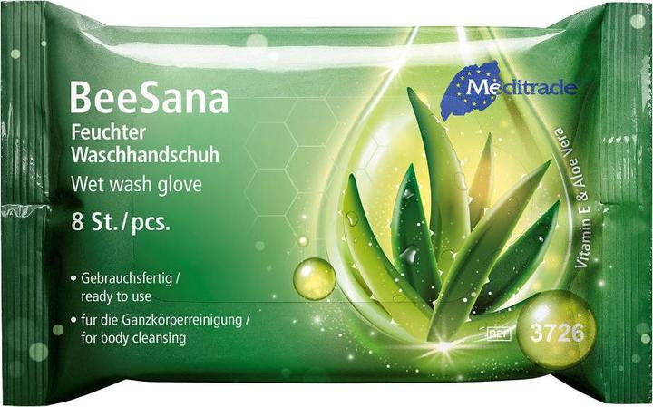 Actual product image Meditrade BeeSana Moist Wash Glove (8 Piece)