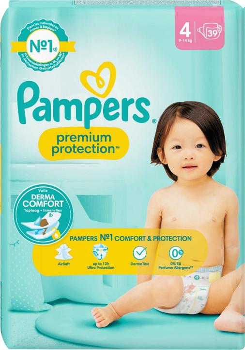 Pampers Premium Protection (Gr. 4, Tragepack, 39 Stück)