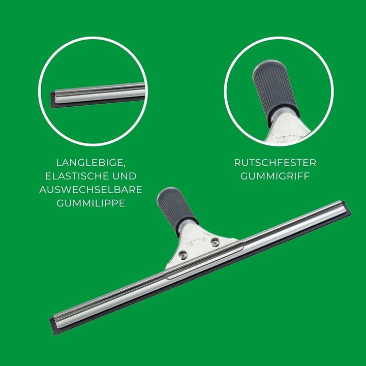 Produktbild Novaliv Sparset Fensterabzieher Profi 25 cm + 35 cm Fensterreiniger Edelstahl mit auswechselbaren Gu (1 Stk.)