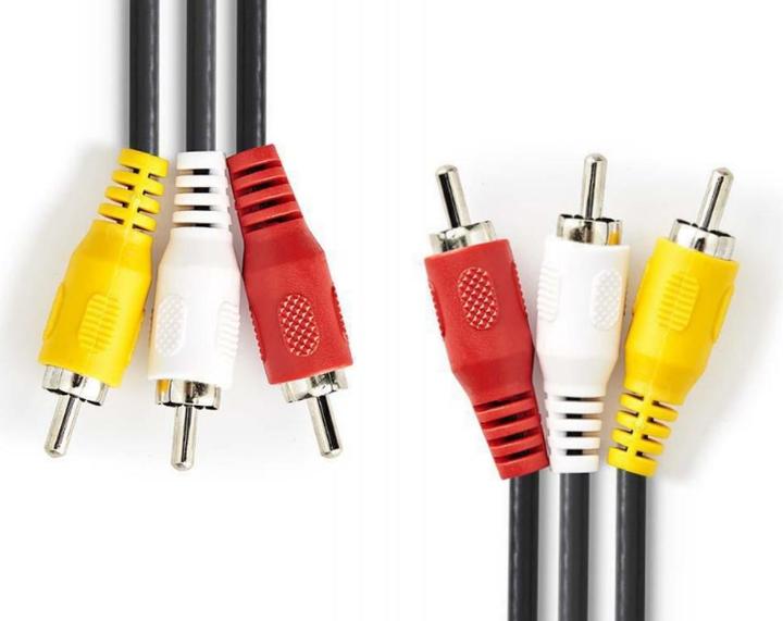 Actual product image PowerGuard Cinch 3-fold Audio Video Cinch RCA Cable 1m (Cinch)