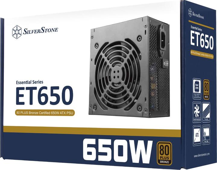 Actual product image Silverstone Power supply SST-ET650-B 650 W (650 W)