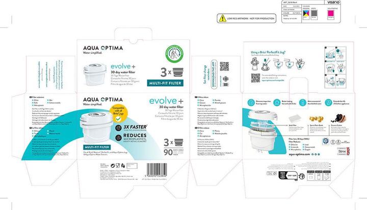 Produktbild Aqua Optima Filter für Karaffe Single Life Evolve (3 Stück) (3 x)