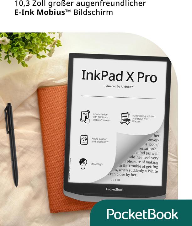 Immagine prodotto PocketBook InkPad X Pro DACH-Version (10.30", 32 GB, Mist Grey)