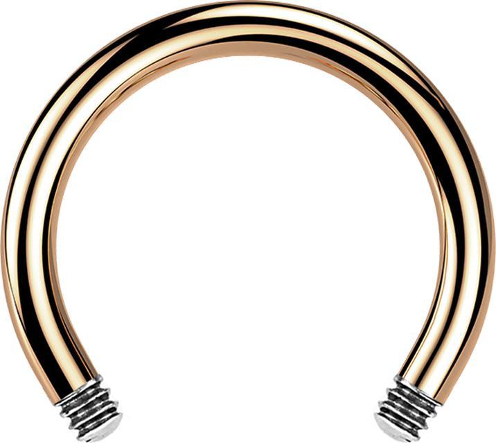 Star Piercing Micro Circular Barbell-Stab rosegold (Chirurgenstahl 316L, ohne Messing)