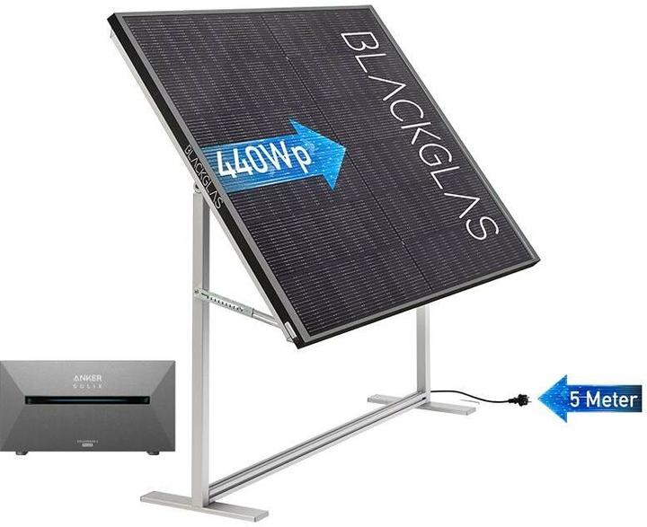 Actual product image Blackglas Solar system ECOstorage 440 W (440 W)
