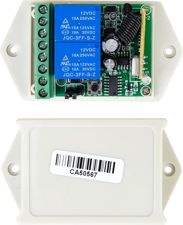 Actual product image PNI CA500LR Remote control relay for controlling 1 or 2 garage doors, gates, barriers, 2 relays
