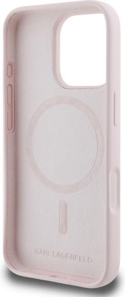 Immagine prodotto Karl Lagerfeld KLHMP16XSKCHPPLP iPhone 16 Pro Max różowy/rosa HC MagSafe Sil Stampa a doppia testa (Apple iPhone 16 Pro Max)