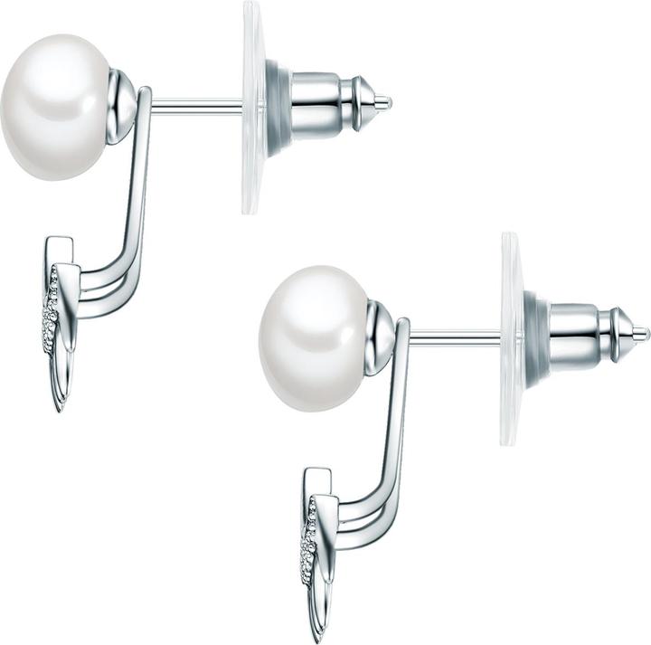 Produktbild Lulu & Jane Messing Zirkonia Muschelkernperle silber - 33146 (Messing)