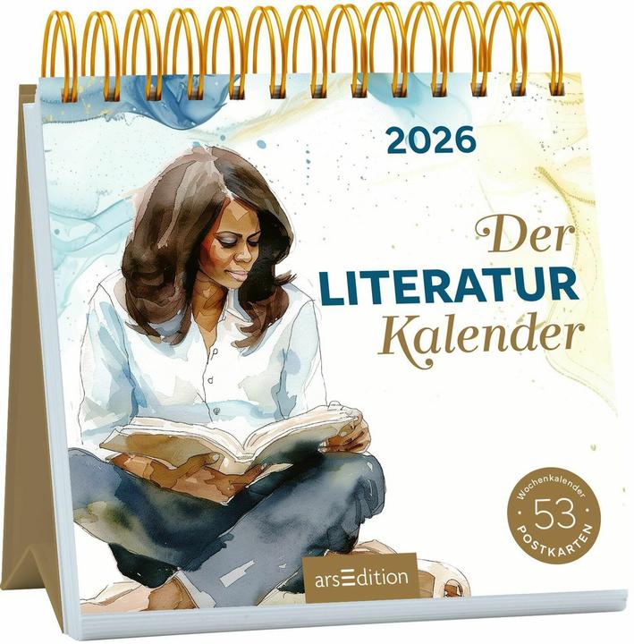 Produktbild Postkartenkalender Der Literaturkalender 2026 (Harter Einband, Deutsch)