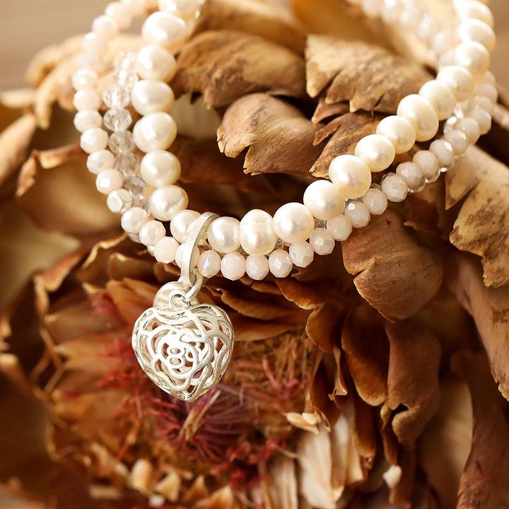 Image du produit Andreani Bracelet avec de véritables perles d'eau douce (80 cm, Pierres)
