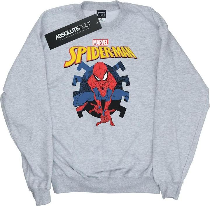 SpiderMan Web Shooting Emblem Logo Sweatshirt Jungen